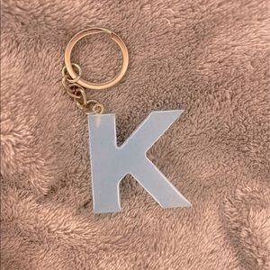 Resin letter keychain